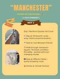Manchester 3-days itinerary 💚