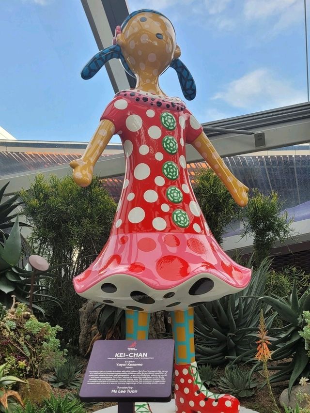 Cool sculptures in Flower Dome, Gardens By The Bay