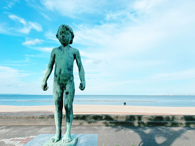 九州祕境夕陽海灘｜別府市內溫柔片刻 🏖️北濱海灘