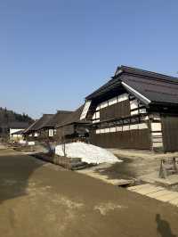 Nice views in Ouchijuku with a little snow