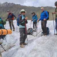 On top of the world – Rush Lake at 4,694m, where the sky meets serenity."