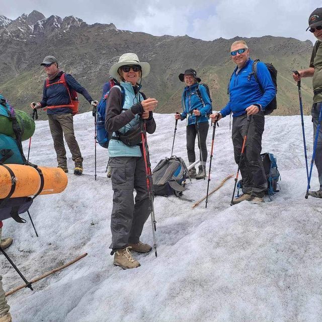On top of the world – Rush Lake at 4,694m, where the sky meets serenity." On top of the world – Rush Lake at 4,694m, where the sky meets serenity."