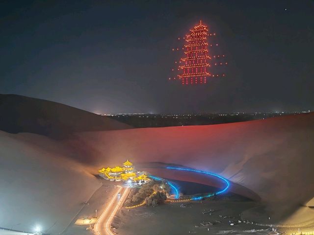 夜幕下敦煌古建直擊美景✨