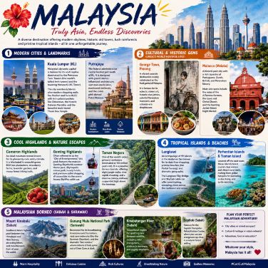 マレーシア究極のアドベンチャー：都市のスカイラインのスリル、熱帯