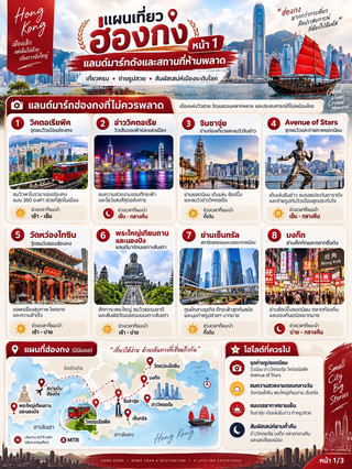 🇭🇰✨ A 3-page Hong Kong itinerary: Sightseeing, eating, and shopping all in one trip!