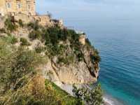 Walking from Minori to Amalfi along the coast 