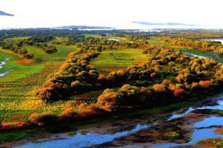 Heilongjiang Province, Raohe, Ussuri River National Wetland Park.
