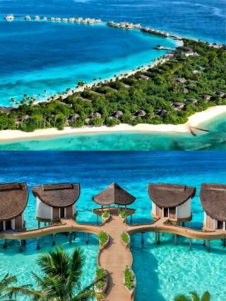 Escape to the Maldives and unwind at the JW Marriott Maldives Resort & Spa.