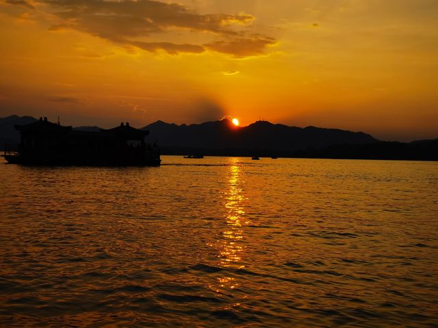 杭州西湖必看絕美夕陽