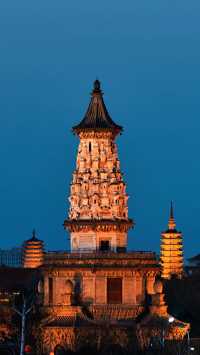 航拍直擊!夜幕下的正定古城,美到閃瞎你的眼!”