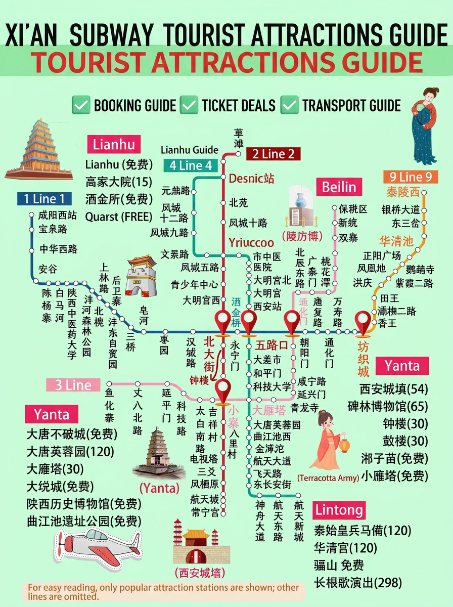 Explore Xi'an by subway! This local's secret lazy guide is amazing!