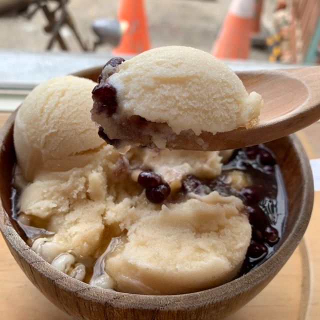 豆漿做成的冰沙球！台中清水特色美食