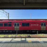 นั่งรถไฟท้องถิ่นจาก kumamoto ไป aso station