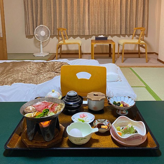 노보리베츠 온천마을 전통료칸 가이세키먹고 온천♨️