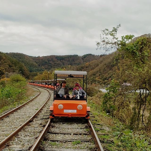 Pedalling around Gangchon Rail Park