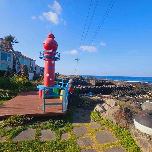 Seaside cafe in Jeju