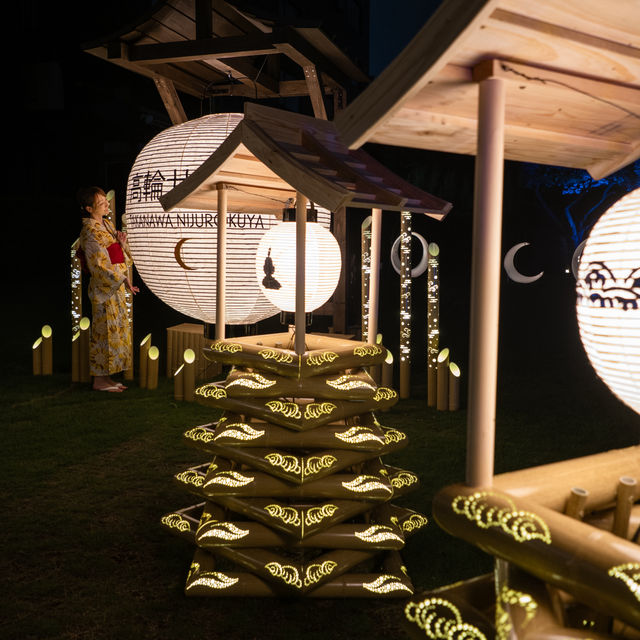 高輪廿六夜で見る提灯と竹あかり！🏮