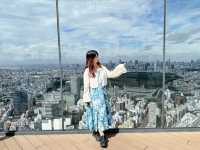 東京涉谷sky景觀台 這邊真的要大推一下！這邊可以俯瞰全東京市區盡收眼底！有樓下玻璃景觀台也有樓上露天景觀