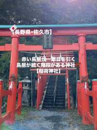 【佐久市】赤い鳥居が階段にずらりと続く神社⛩