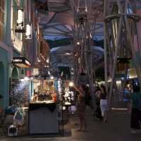 Bustling waterfront