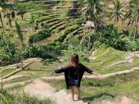 A spectacular view of the green Tegalalang rice terrace💚