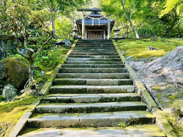 Surreal enchanted Sengan-En Japanese Gardens, Kagoshima 