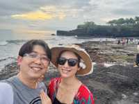“Caught the Golden Hour at Tanah Lot Temple 💛🏜️”