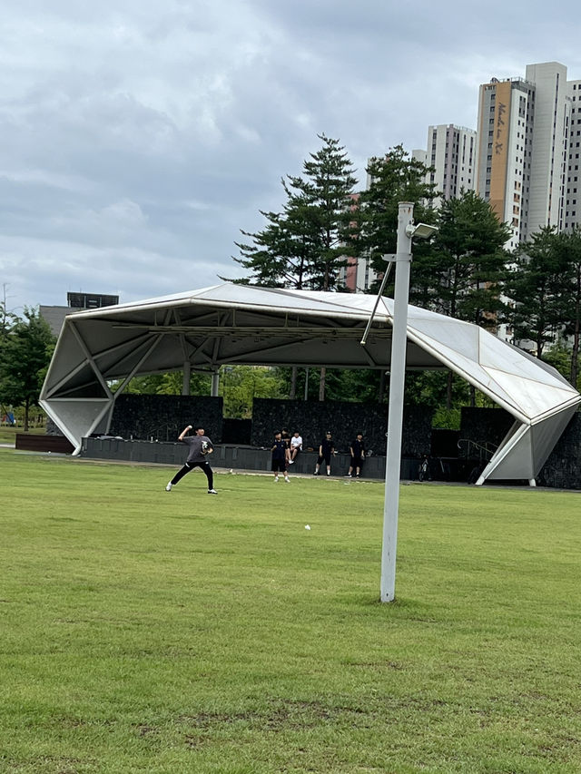 하남 미사호수공원의 풍경