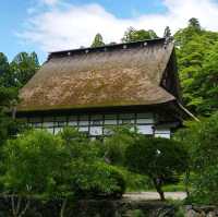 The largest thatch roofed temple in Japan