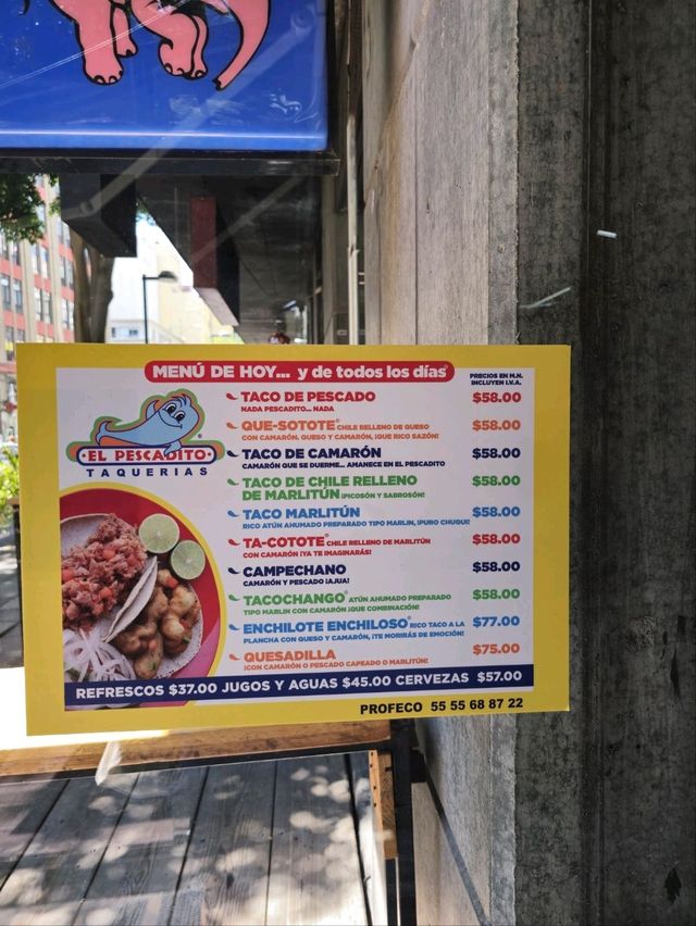 해외여행 멕시코 시티 타코 맛집 El Pescadito Centro Histórico