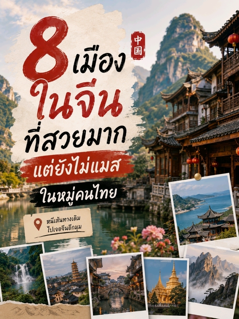 🇨🇳 8 thành phố tuyệt đẹp ở Trung Quốc chưa được nhiều người Thái biết đến.