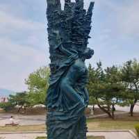 Qingdao, nice artworks on the beach 