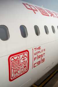 第一次坐上了國產大飛機C919