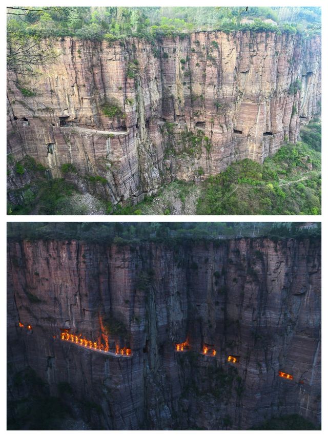 太行天路  郭亮村的懸崖之路 。