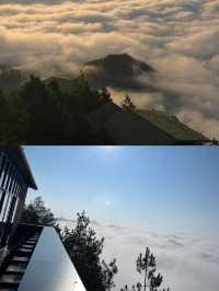 貴陽｜在山頂房間看日破雲海。