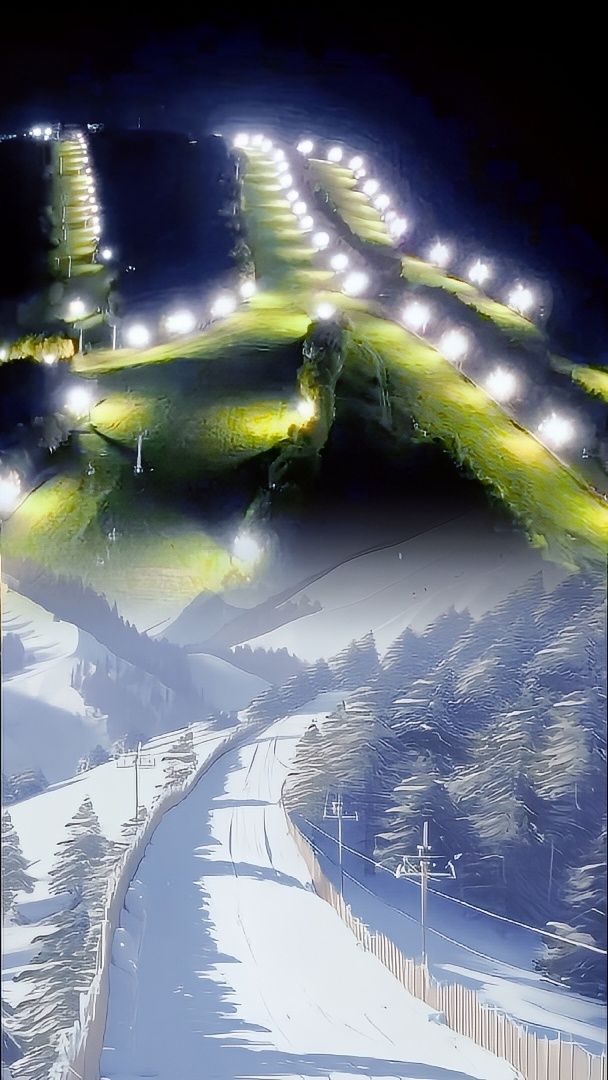 寶貝們享受山頂下雪萬龍滑雪場。 寶貝們享受山頂下雪萬龍滑雪場。