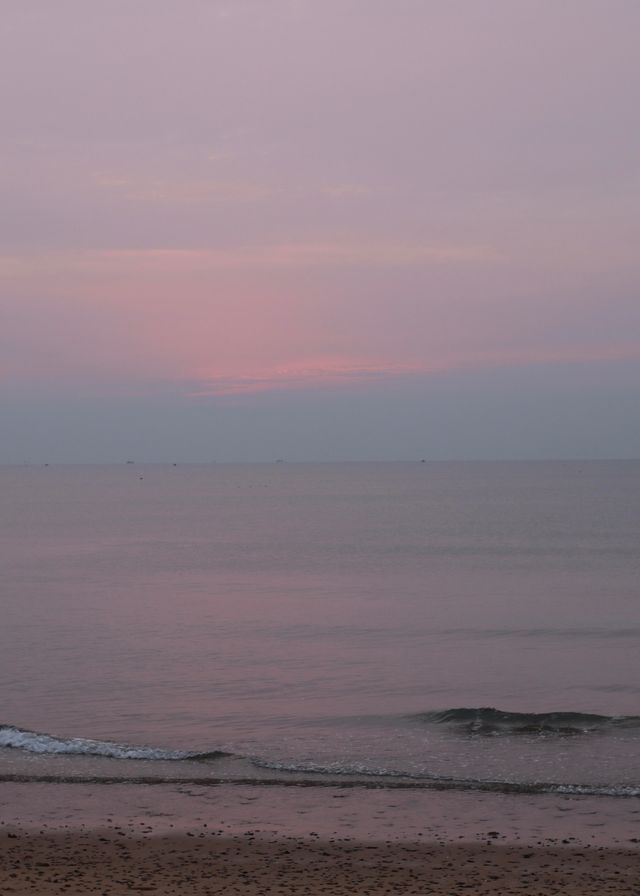 淡季的石老人海水浴場 真的來對了。