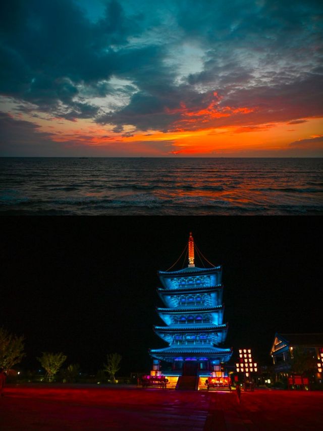 假期遊玩感受唐風之美來啟東東方不夜城。