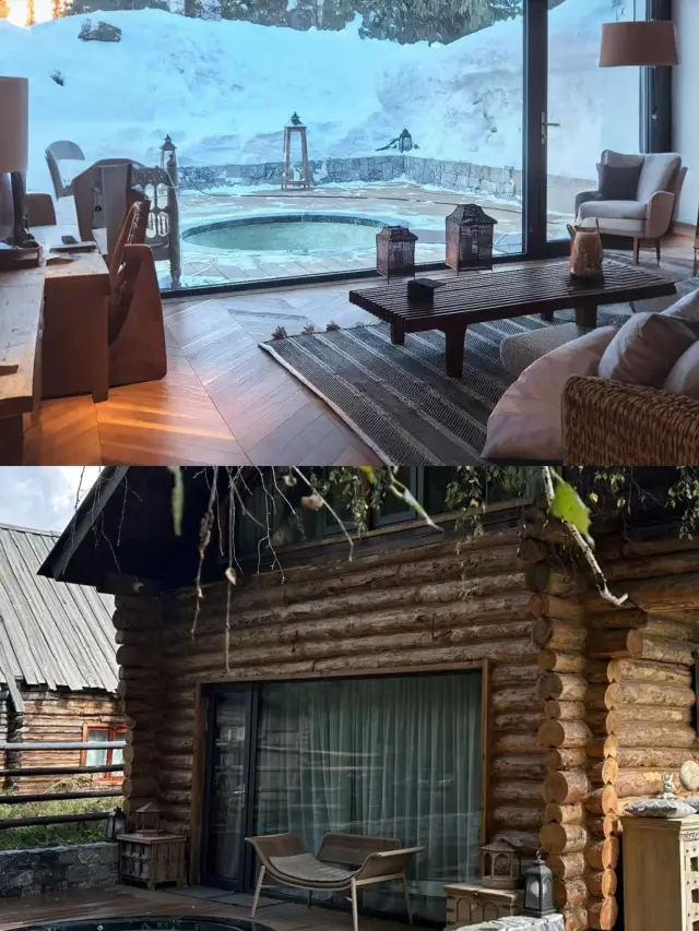 アルタイのホムー！雪の日に露天風呂！素晴らしい場所ですね！！！