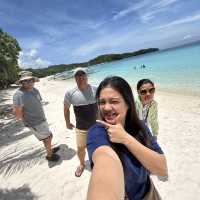 Pinkywhite Beach and Blue oceanicwater