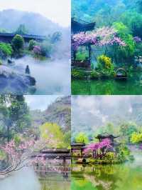 走進了陶淵明筆下的桃花源中