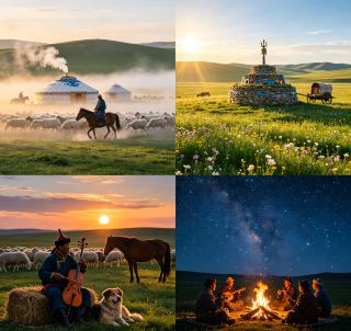 Visiting the Inner Mongolia Grassland once, you truly understand what "the vast sky and boundless wilderness" means.