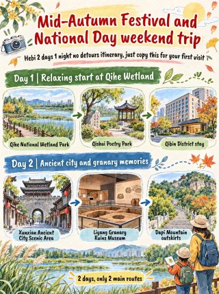Mid-Autumn Festival and National Day weekend trips from September–November: A 2-day, 1-night itinerary for Hebi without the hassle. First-timers, copy this 