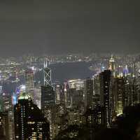 太平山頂，維多利亞港夜景