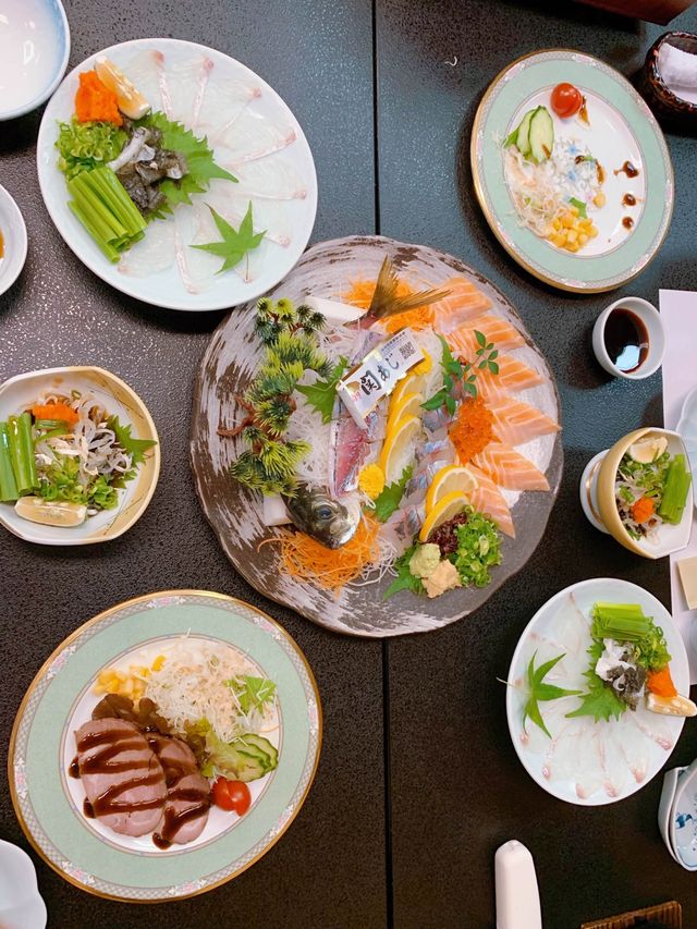 海天一色露天風呂♨️嘆眼睛也會懷孕的活魚懷石料理🍱