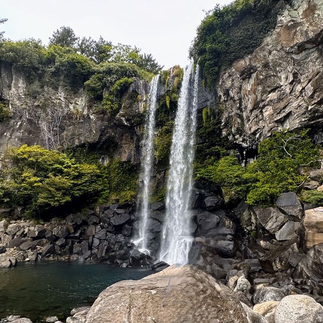 Jeongbang Waterfall - Jeju, S. Korea