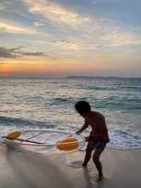 พายเรือใสดูพระอาทิตย์ตก | หาดเทียน