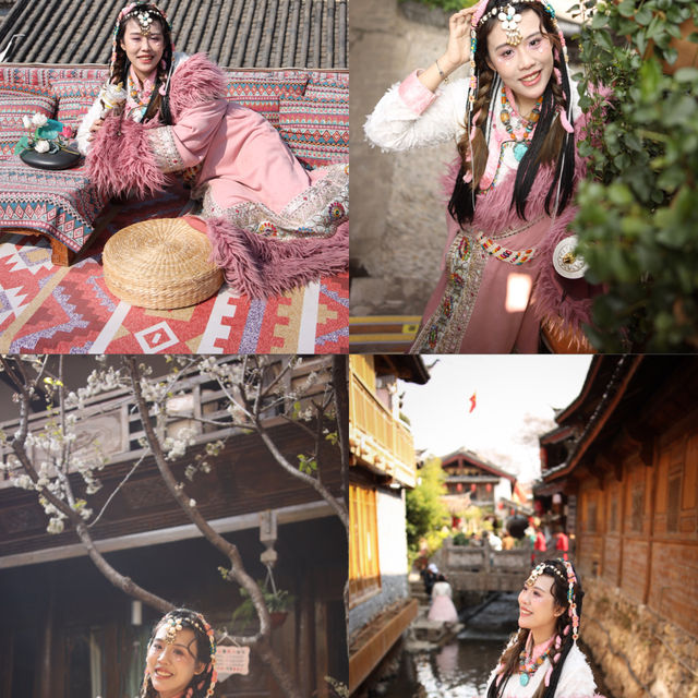 มาแต่งตัวถ่ายรูปกันที่เมืองโบราณลี่เจียงกัน