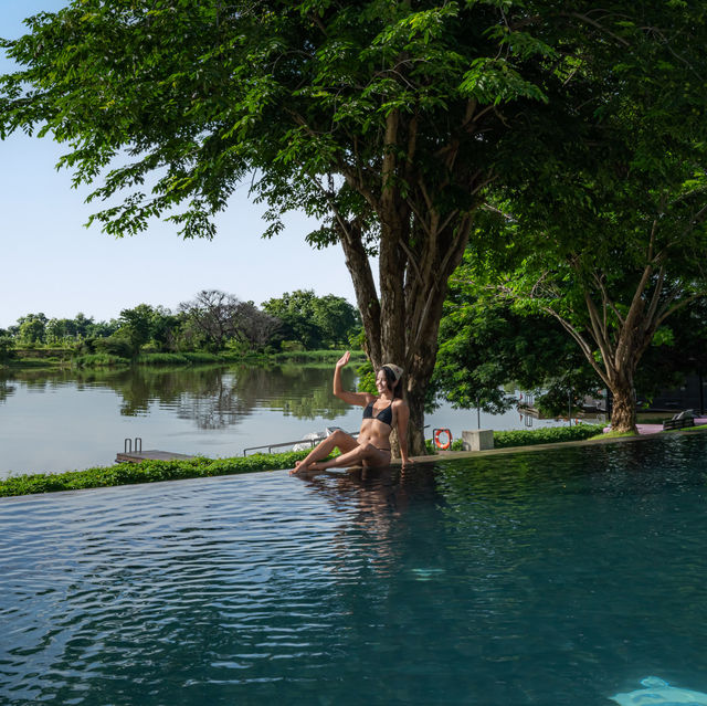 ที่พักสวยติดแม่น้ำแควน้อย 🏞️