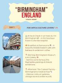 Birmingham itinerary 